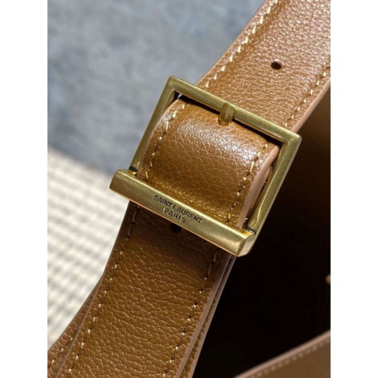 Premium Replica YSL Saint Laurent Le 5 à 7 small soft hobo bag brown Knockoff