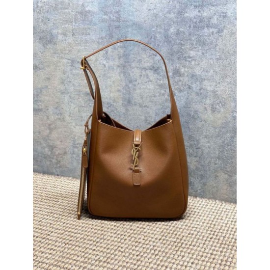 Premium Replica YSL Saint Laurent Le 5 à 7 small soft hobo bag brown Knockoff