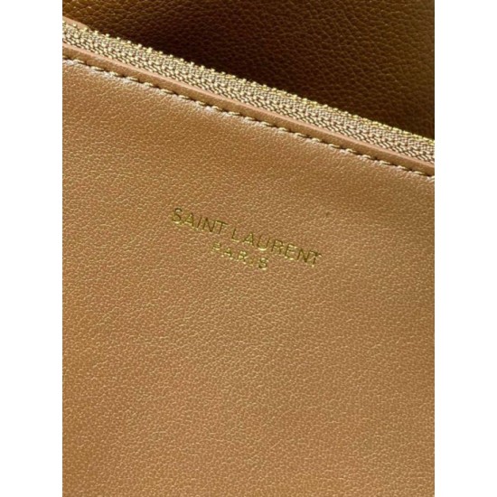 Premium Replica YSL Saint Laurent Le 5 à 7 small soft hobo bag brown Knockoff