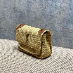 Premium Replica YSL Saint Laurent Niki Raffia medium shoulder bag Knockoff