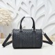 AAAAA Replica Bottega Veneta Intrecciato Duffel Bag in Black Fake Clone