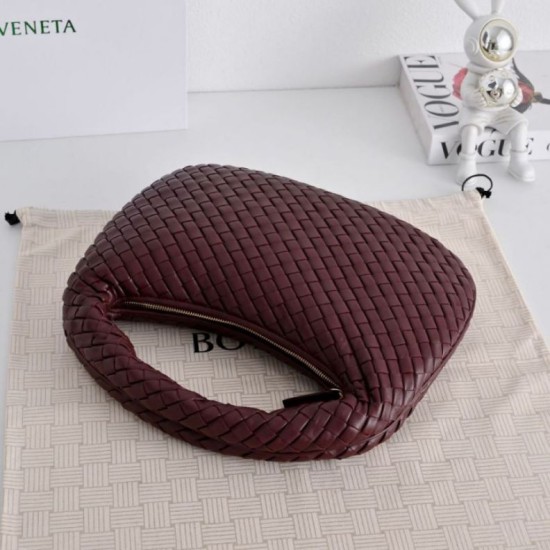 AAAAA Replica Bottega Veneta Intrecciato Medium Crossbody Bag in Burgundy Fake Clone