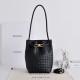 AAAAA Replica Bottega Veneta Andiamo Small Bucket Bag in Black Fake Clone