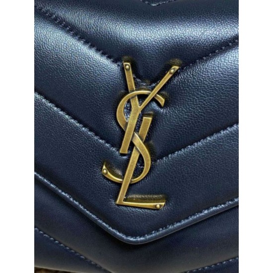 AAAAA Replica YSL Saint Laurent Loulou Small Quilted Bag in Black Fake Clone