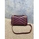 AAAAA Replica YSL Saint Laurent Loulou Small Quilted Bag in Burgundy Fake Clone