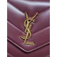 AAAAA Replica YSL Saint Laurent Loulou Small Quilted Bag in Burgundy Fake Clone