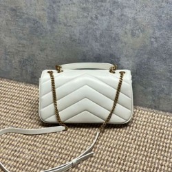 AAAAA Replica YSL Saint Laurent Loulou Small Quilted Bag in Black Fake Clone