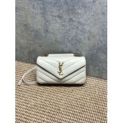 AAAAA Replica YSL Saint Laurent Loulou Small Quilted Bag in Black Fake Clone