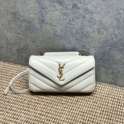 AAAAA Replica YSL Saint Laurent Loulou Small Quilted Bag in Black Fake Clone