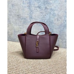 AAAAA Replica YSL Saint Laurent Le 5 à 7 Bea Baby Tote Bag in Burgundy Fake Clone