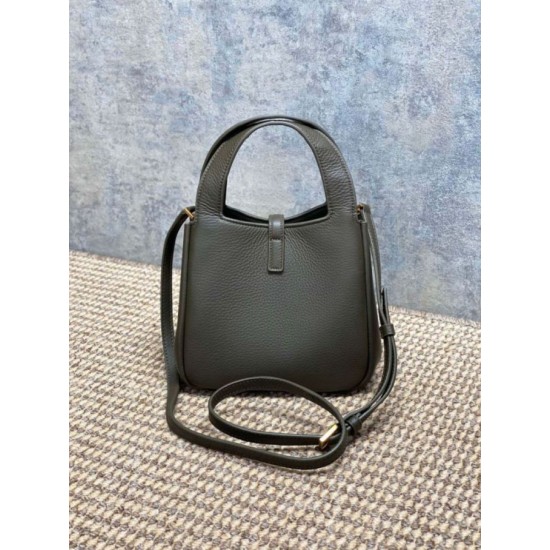 AAAAA Replica YSL Saint Laurent Le 5 à 7 Bea Baby Tote Bag in Dark Green Fake Clone