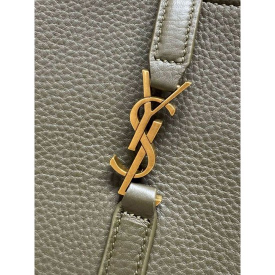 AAAAA Replica YSL Saint Laurent Le 5 à 7 Bea Baby Tote Bag in Dark Green Fake Clone