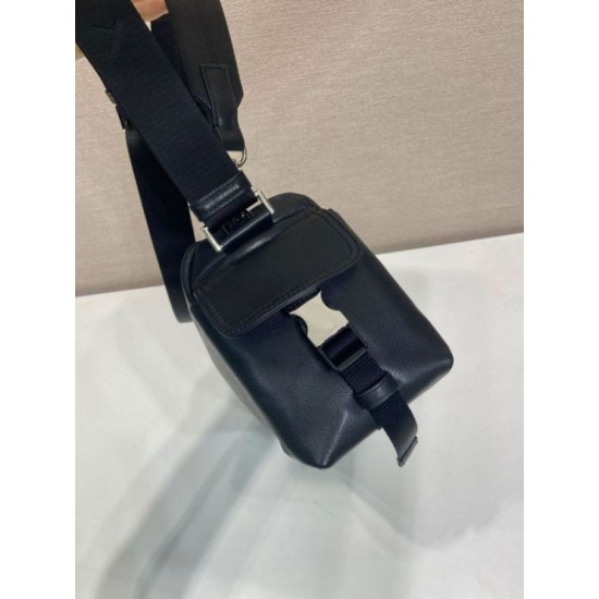 AAAAA Replica Prada Brique Explore Crossbody Bag 2VH206 Black Fake Clone