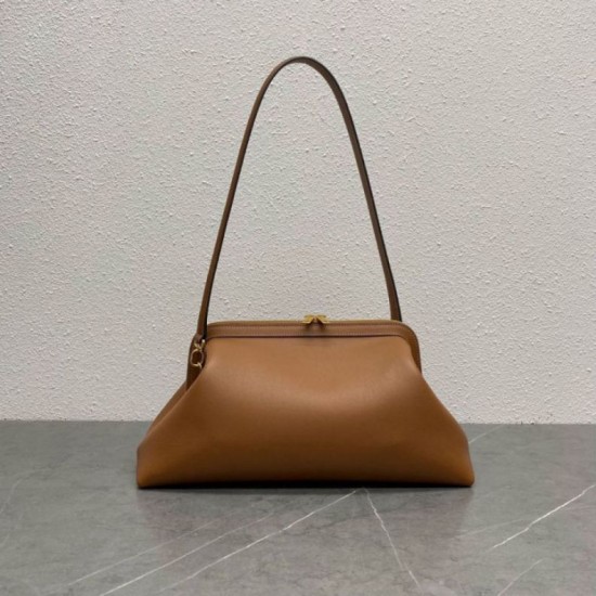 AAAAA Replica Celine Doctor Clutch in Soft Calfskin Brown Fake Clone