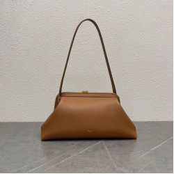 AAAAA Replica Celine Doctor Clutch in Soft Calfskin Brown Fake Clone
