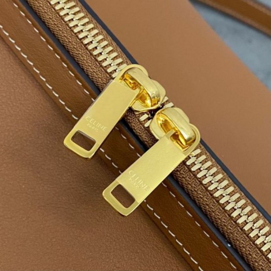 AAAAA Replica Celine Doctor Clutch in Soft Calfskin Brown Fake Clone