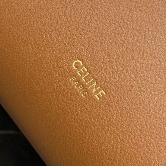 AAAAA Replica Celine Doctor Clutch in Soft Calfskin Brown Fake Clone