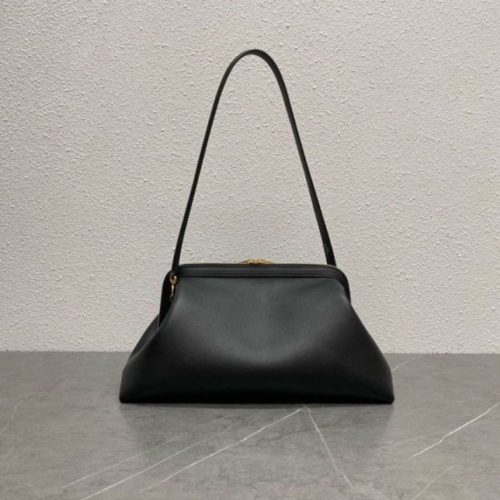 AAAAA Replica Celine Doctor Clutch in Soft Calfskin Black Fake Clone