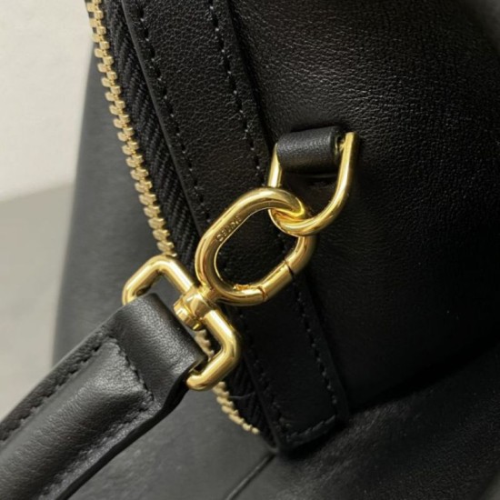 AAAAA Replica Celine Doctor Clutch in Soft Calfskin Black Fake Clone