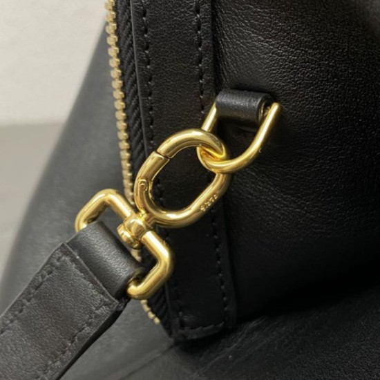 AAAAA Replica Celine Doctor Clutch in Soft Calfskin Black Fake Clone