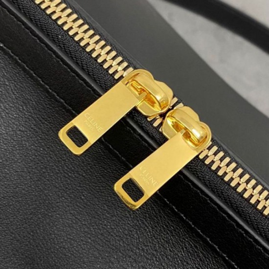 AAAAA Replica Celine Doctor Clutch in Soft Calfskin Black Fake Clone