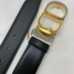 AAAAA Replica Dior 30 Montaigne Reversible Belt with CD Buckle and Logo 35MM Black Fake Clone