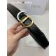 AAAAA Replica Dior 30 Montaigne Reversible Belt with CD Buckle and Logo 35MM Black Fake Clone