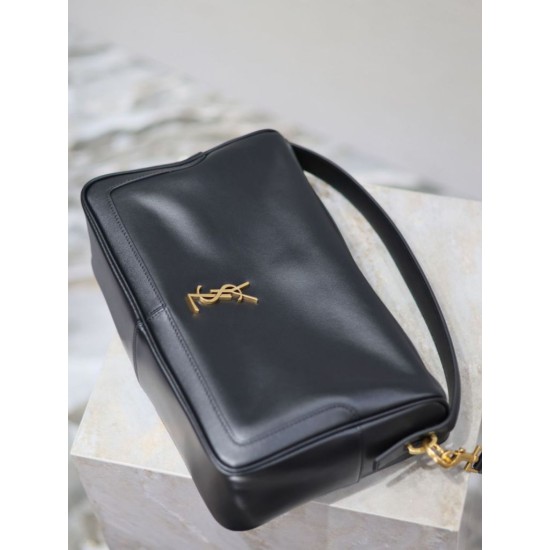 Super Clone Knockoff YSL Saint Laurent Soft Camera Bag Black