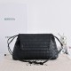 Super Clone Knockoff Bottega Veneta Giorno Intrecciato Shoulder Bag Black