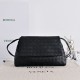 Super Clone Knockoff Bottega Veneta Giorno Intrecciato Shoulder Bag Black