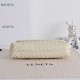 Super Clone Knockoff Bottega Veneta Giorno Intrecciato Shoulder Bag White