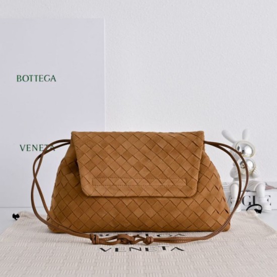 Super Clone Knockoff Bottega Veneta Giorno Intrecciato Dust Bag Brown Intrecciato Velvet
