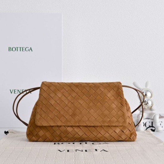 Super Clone Knockoff Bottega Veneta Giorno Intrecciato Dust Bag Brown Intrecciato Velvet