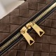High Quality Replica Bottega Veneta Makeup Bag Coffee Suede Super Clone Knockoff Bottega Veneta Makeup Bag Coffee Suede