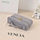 High Quality Replica Bottega Veneta Makeup Bag Gray Suede Super Clone Knockoff Bottega Veneta Makeup Bag Gray Suede