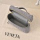 High Quality Replica Bottega Veneta Makeup Bag Gray Suede Super Clone Knockoff Bottega Veneta Makeup Bag Gray Suede