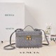 High Quality Replica Bottega Veneta Makeup Bag Gray Suede Super Clone Knockoff Bottega Veneta Makeup Bag Gray Suede