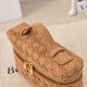 Super Clone Knockoff Bottega Veneta Makeup Bag Brown Suede