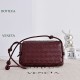 Super Clone Knockoff Bottega Veneta Notturno Intrecciato Shoulder Bag Burgundy