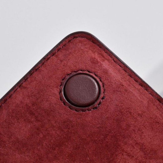 Super Clone Knockoff Bottega Veneta Notturno Intrecciato Shoulder Bag Burgundy
