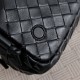 Super Clone Knockoff Bottega Veneta Notturno Intrecciato Shoulder Bag Black