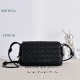 Super Clone Knockoff Bottega Veneta Notturno Intrecciato Shoulder Bag Black