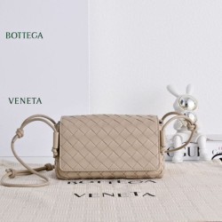 Super Clone Knockoff Bottega Veneta Notturno Intrecciato Shoulder Bag Beige