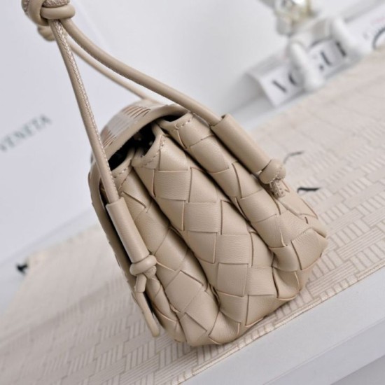 Super Clone Knockoff Bottega Veneta Notturno Intrecciato Shoulder Bag Beige