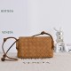 Super Clone Knockoff Bottega Veneta Notturno Intrecciato Shoulder Bag Brown Suede