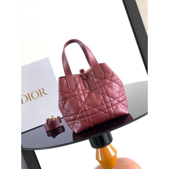 Super Clone Knockoff Dior Toujours Small Vertical Tote Bag Red