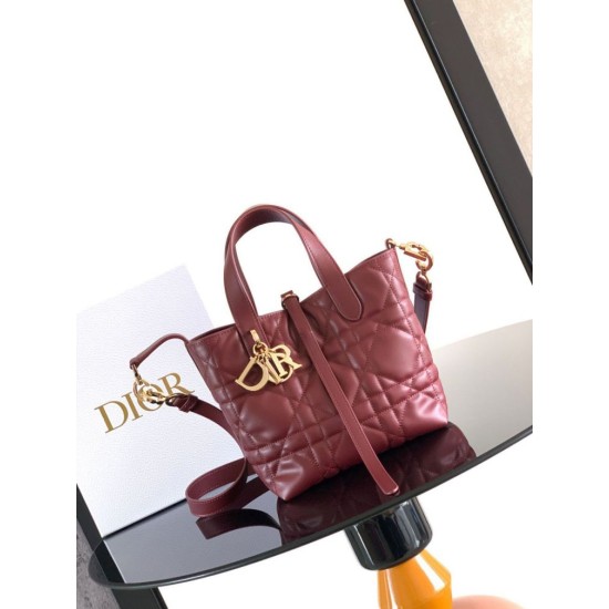 Super Clone Knockoff Dior Toujours Small Vertical Tote Bag Red
