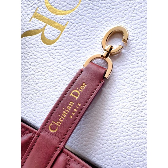 Super Clone Knockoff Dior Toujours Small Vertical Tote Bag Red