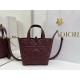 Super Clone Knockoff Dior Toujours Small Vertical Tote Bag Burgundy