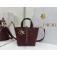 Super Clone Knockoff Dior Toujours Small Vertical Tote Bag Burgundy